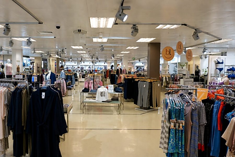 Retail store — track spotlights over merchandising (project reference)