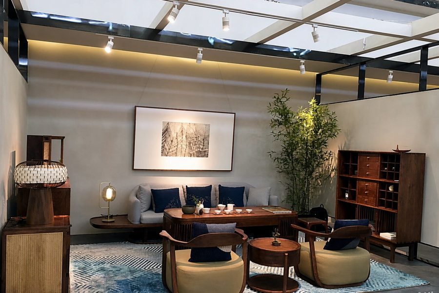 Track lighting installation reference — single-circuit run in a warm interior